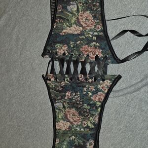 Floral Tapestry Corset Belt